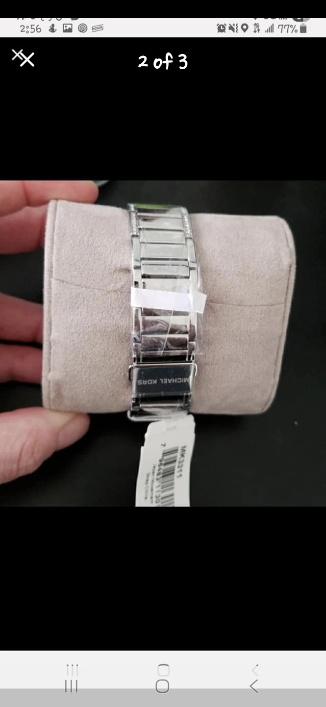 Michael Kors Silver Watch with Crystal Bezel - photo 3