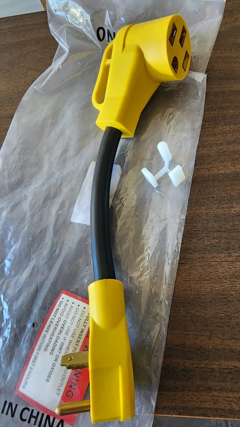 Yellow RV Power Adapter Cord