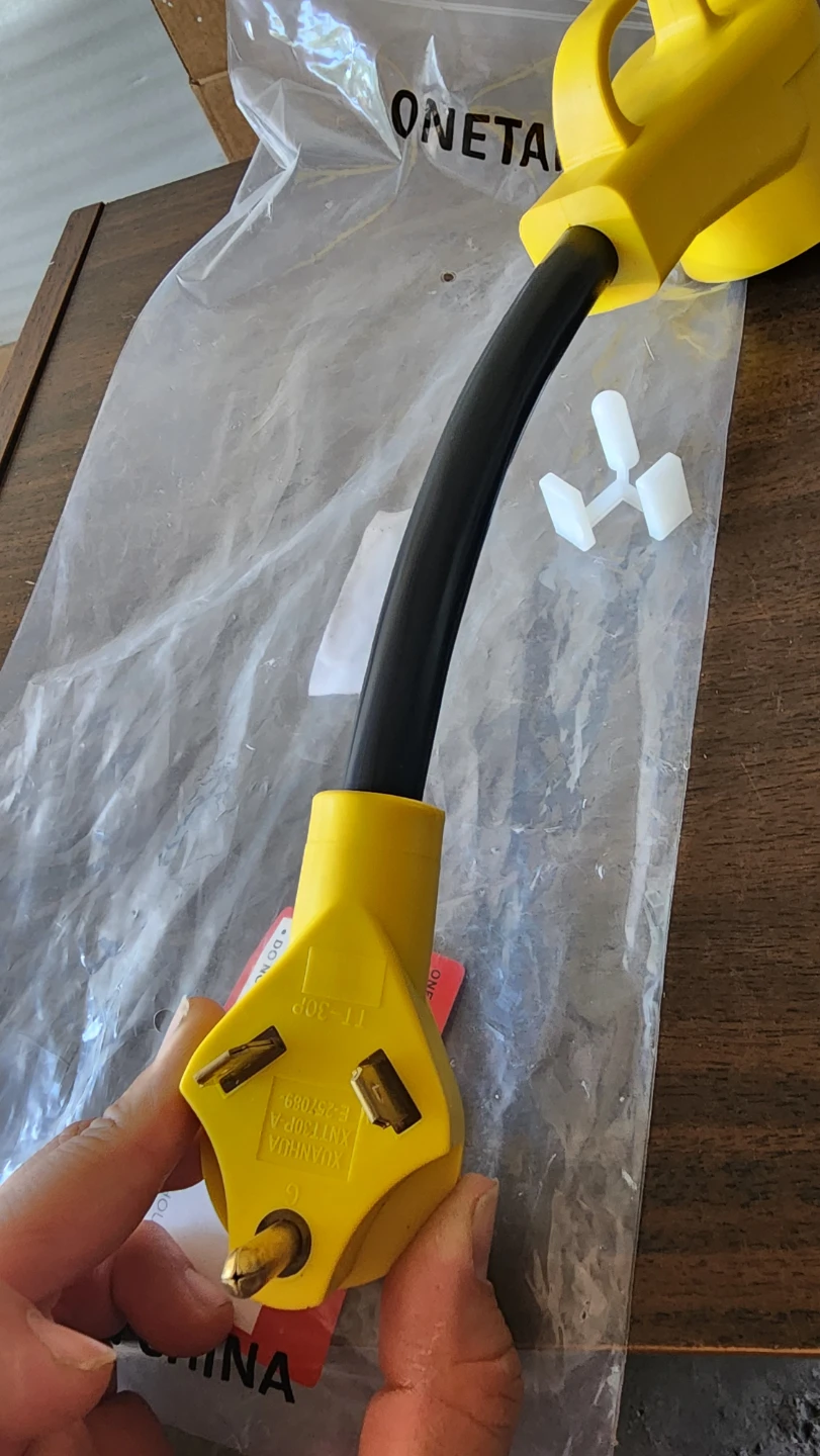 Yellow RV Power Adapter Cord - photo 2