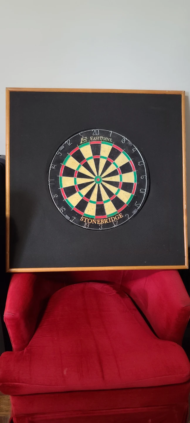 Dartboard Set with frame , 6 Darts & Accessories - photo 2