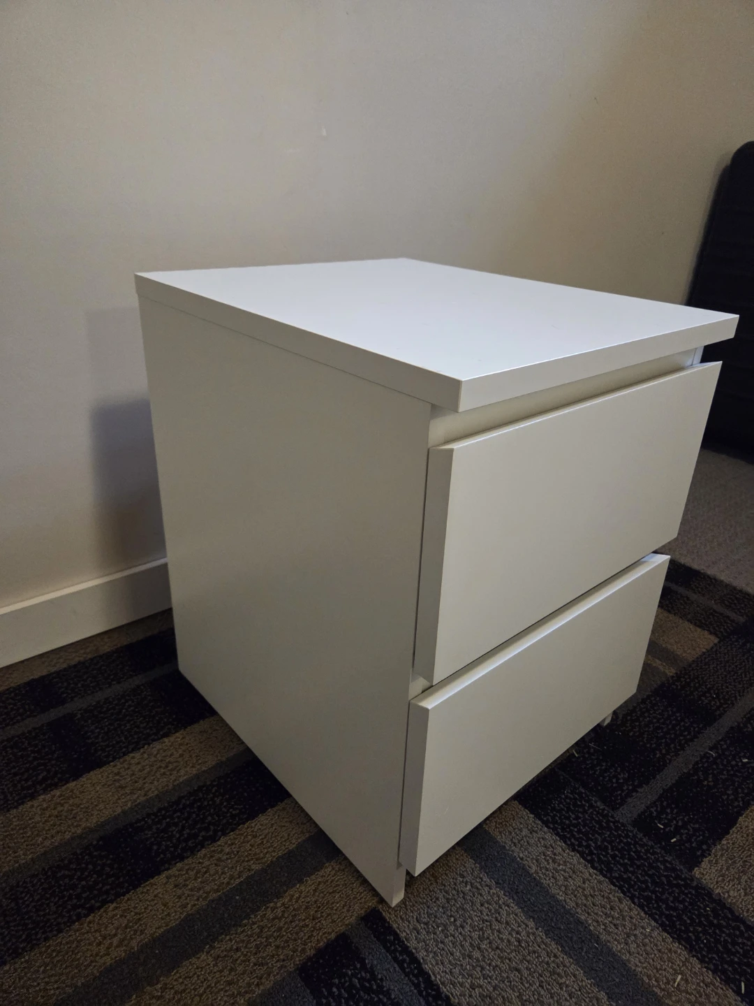 IKEA MALM 2-Drawer Nightstands (x2) - White like new $130 OBO