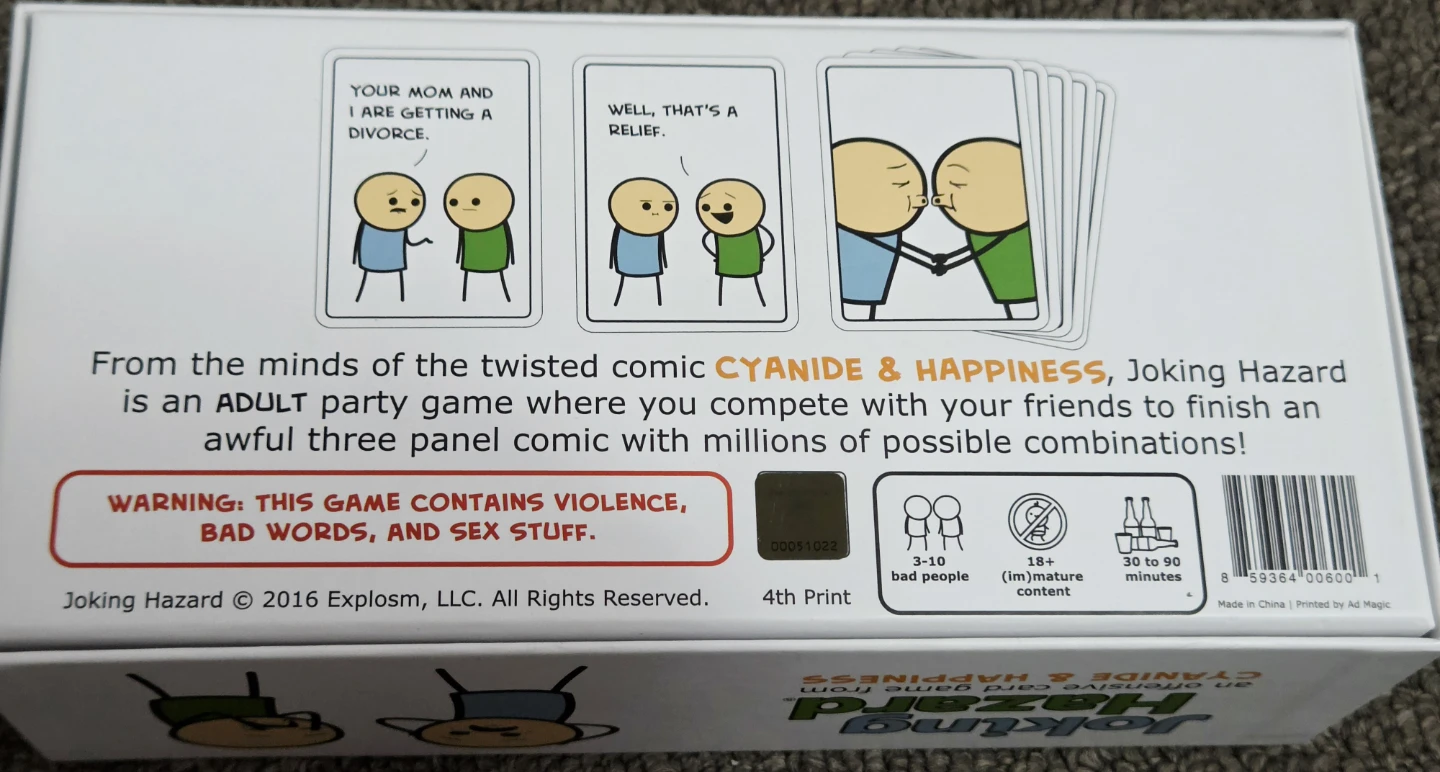 Joking Hazard Adult Party Card Game - photo 2