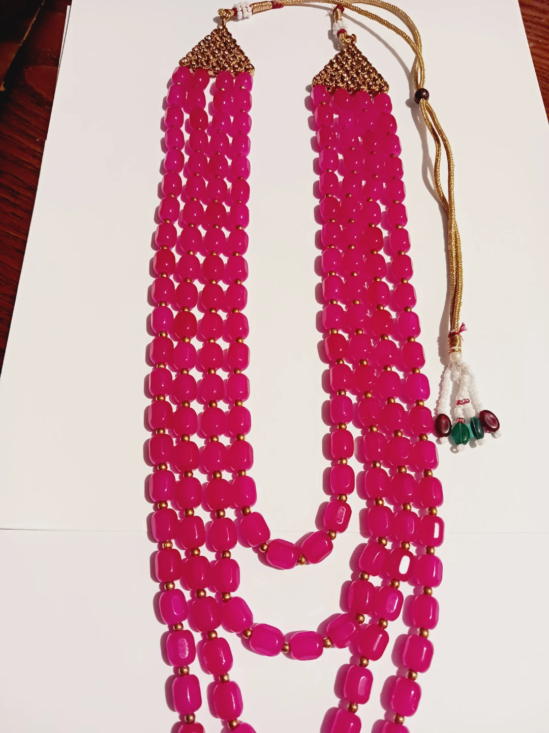Gorgeous Pink Long Beaded Necklace - photo 2