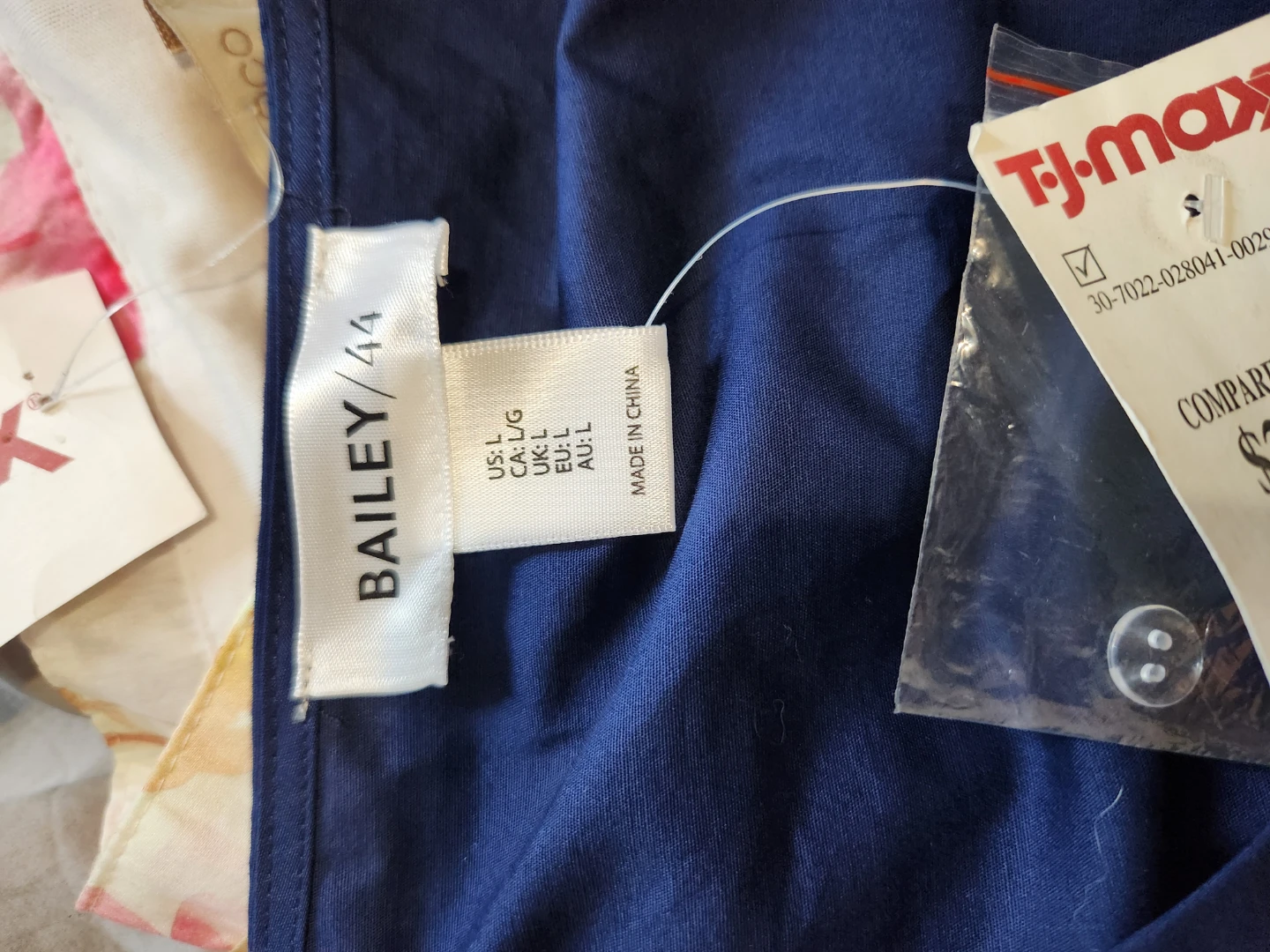 Bailey 44 Navy Blue Button-Up Midi Dress - Size L ⚽ - photo 2