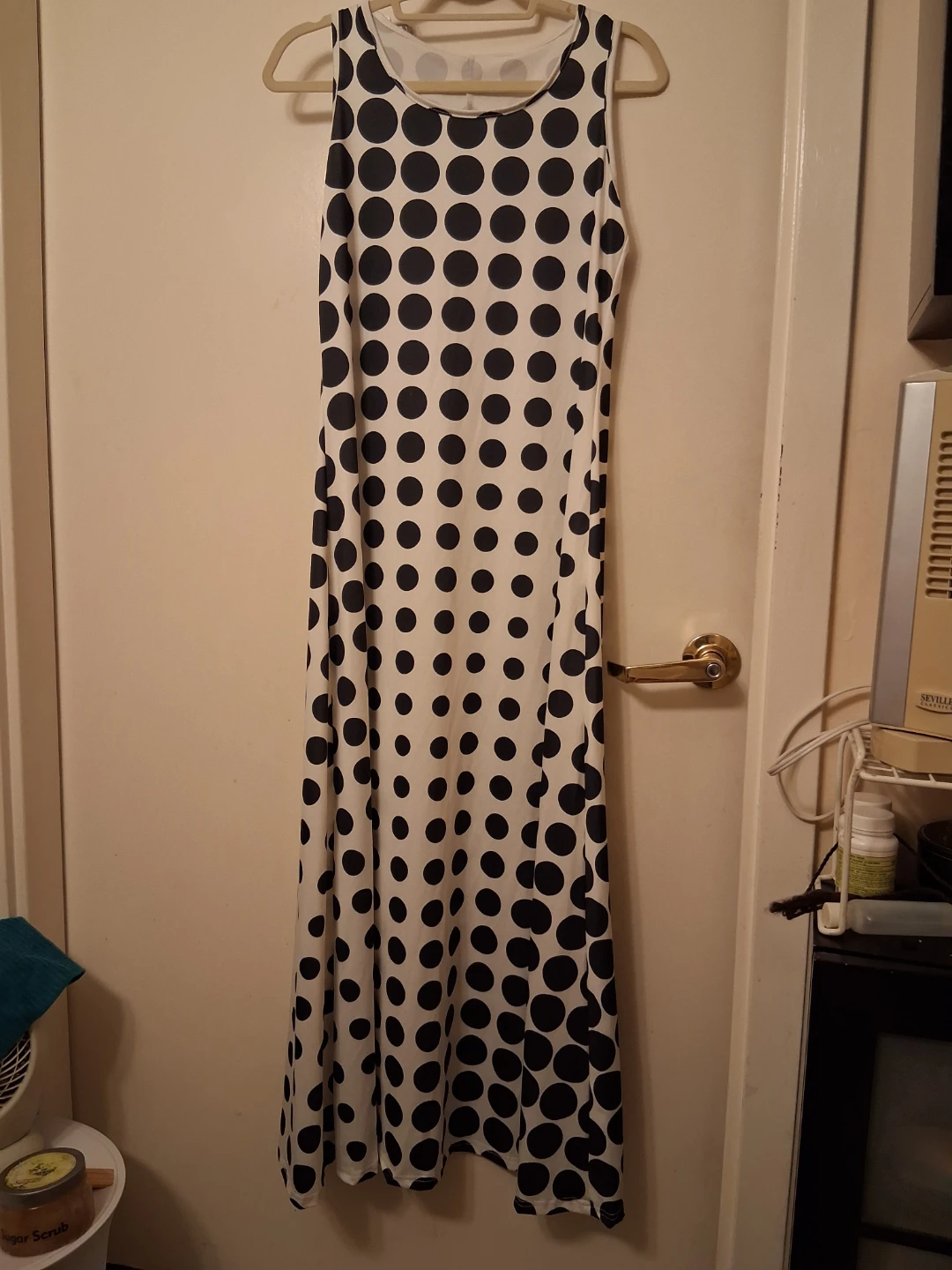 Black and White Polka Dot Maxi Dress