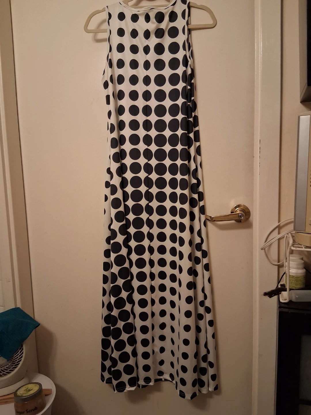 Black and White Polka Dot Maxi Dress - photo 2