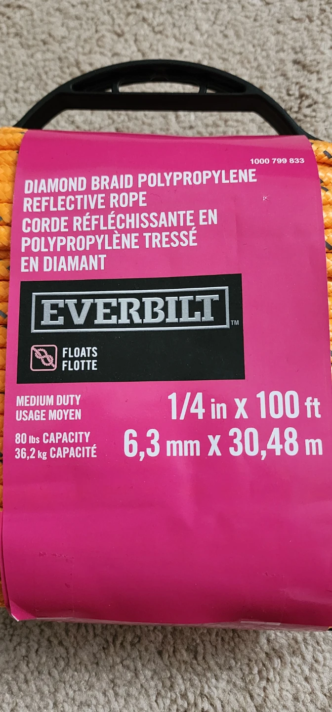 Everbilt Diamond Braid Reflective Rope - 1/4 in x 100 ft - photo 2