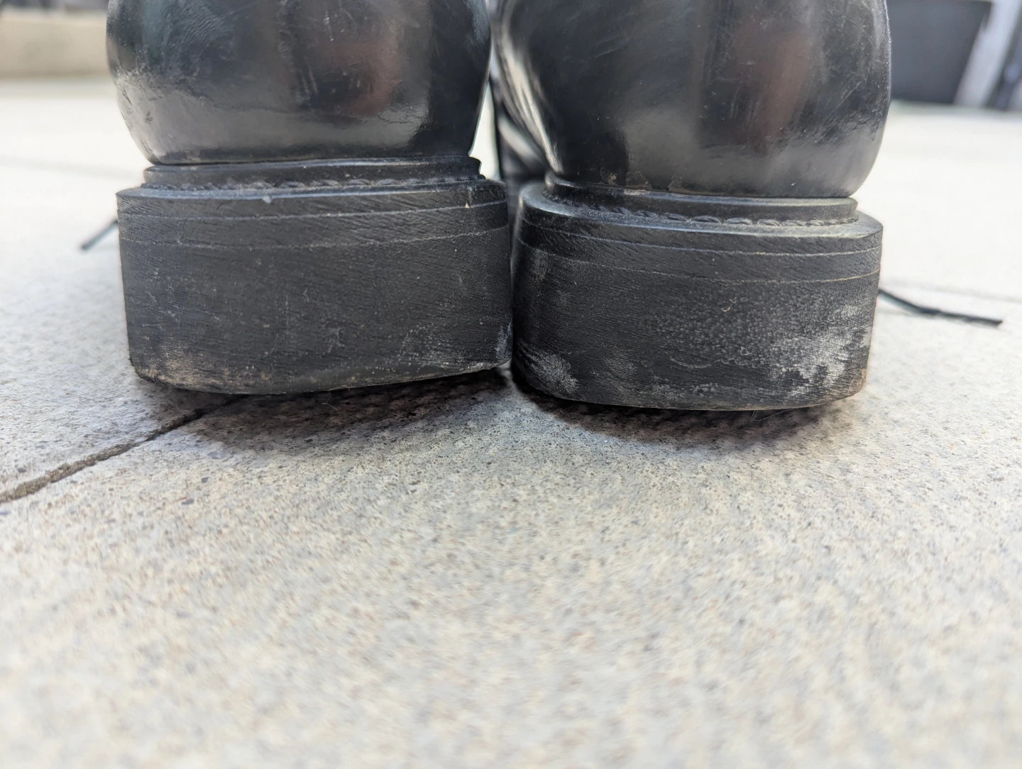 Black Leather Work Combat Boots Steel Toe - photo 5