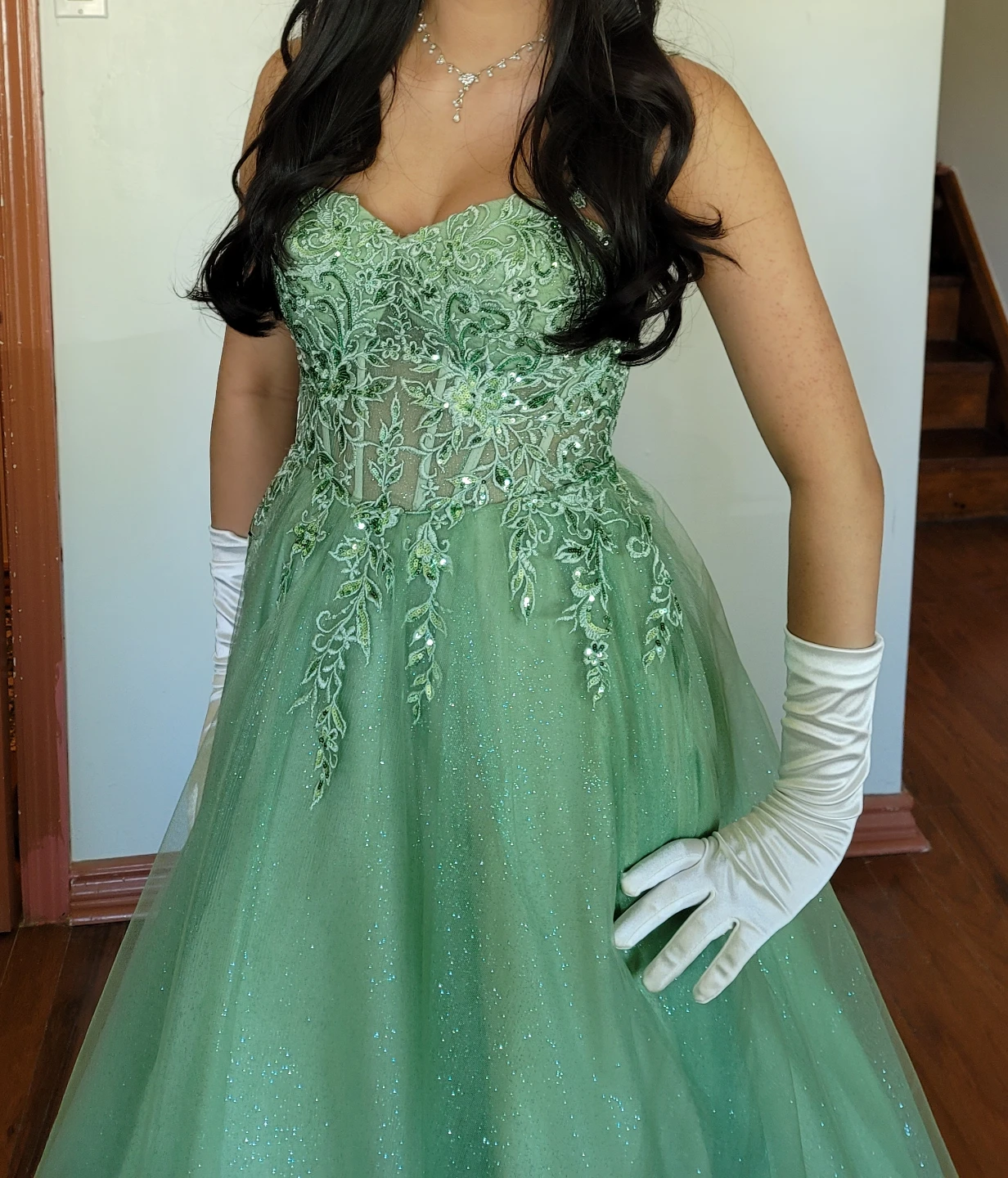 Sparkly Green Prom Dress