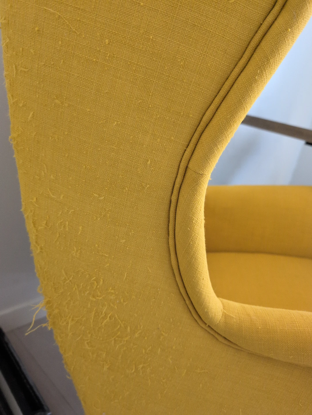 two Yellow Wingback Accent Chair - photo 2
