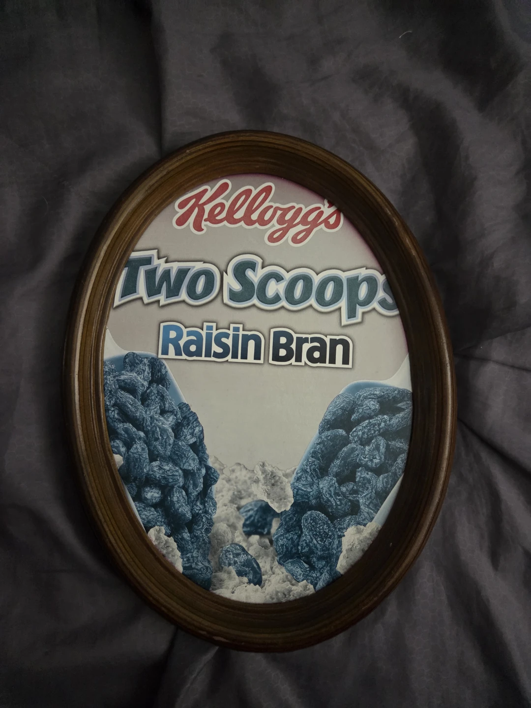 Ultra rare kelloggs raisin bran in an oval frame