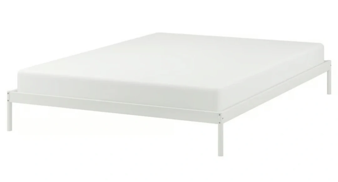 White metal VEVELSTAD Bed Frame, Full/Double - photo 2