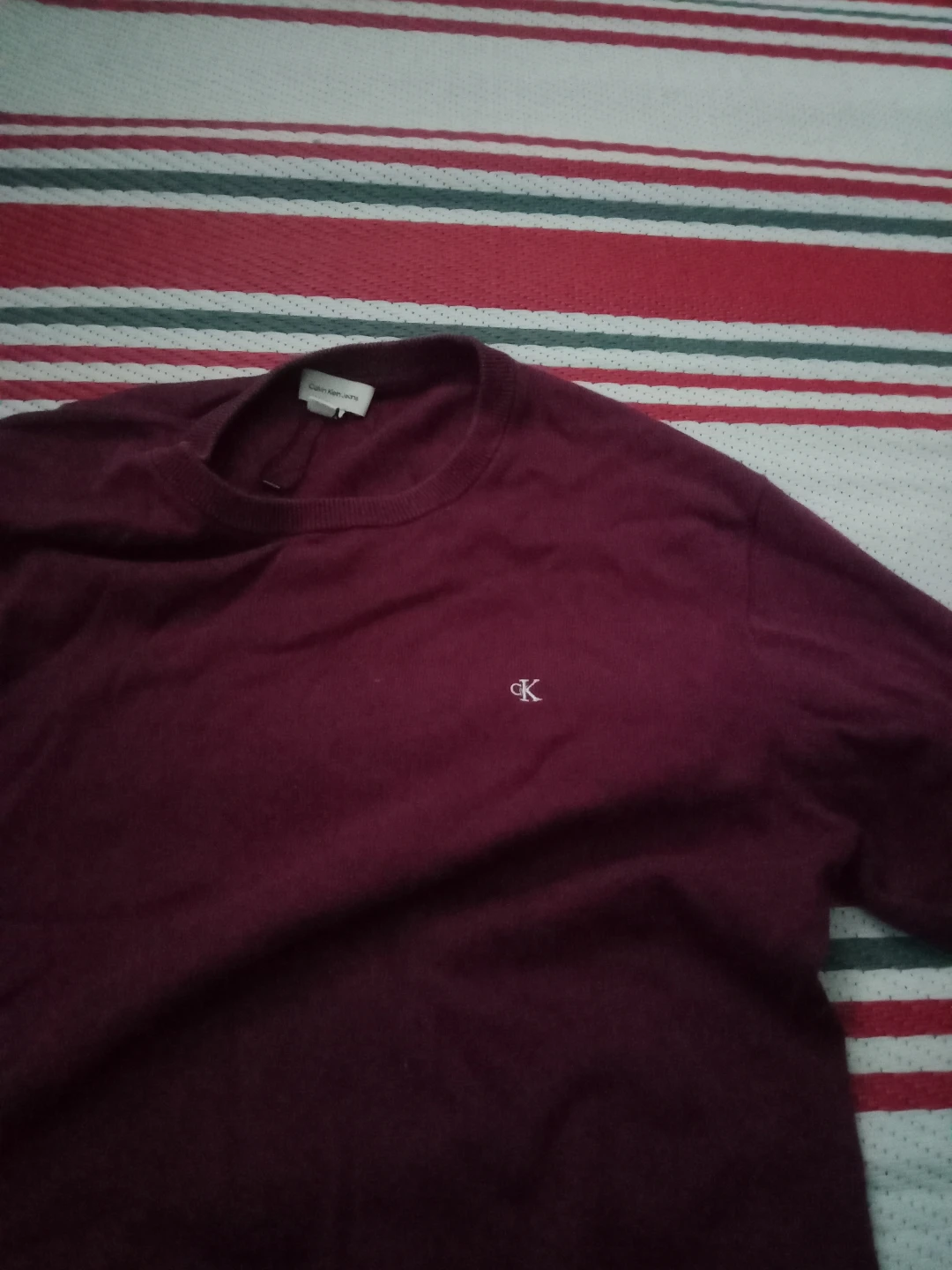 Calvin Klein Jeans Burgundy Sweater - Size Medium