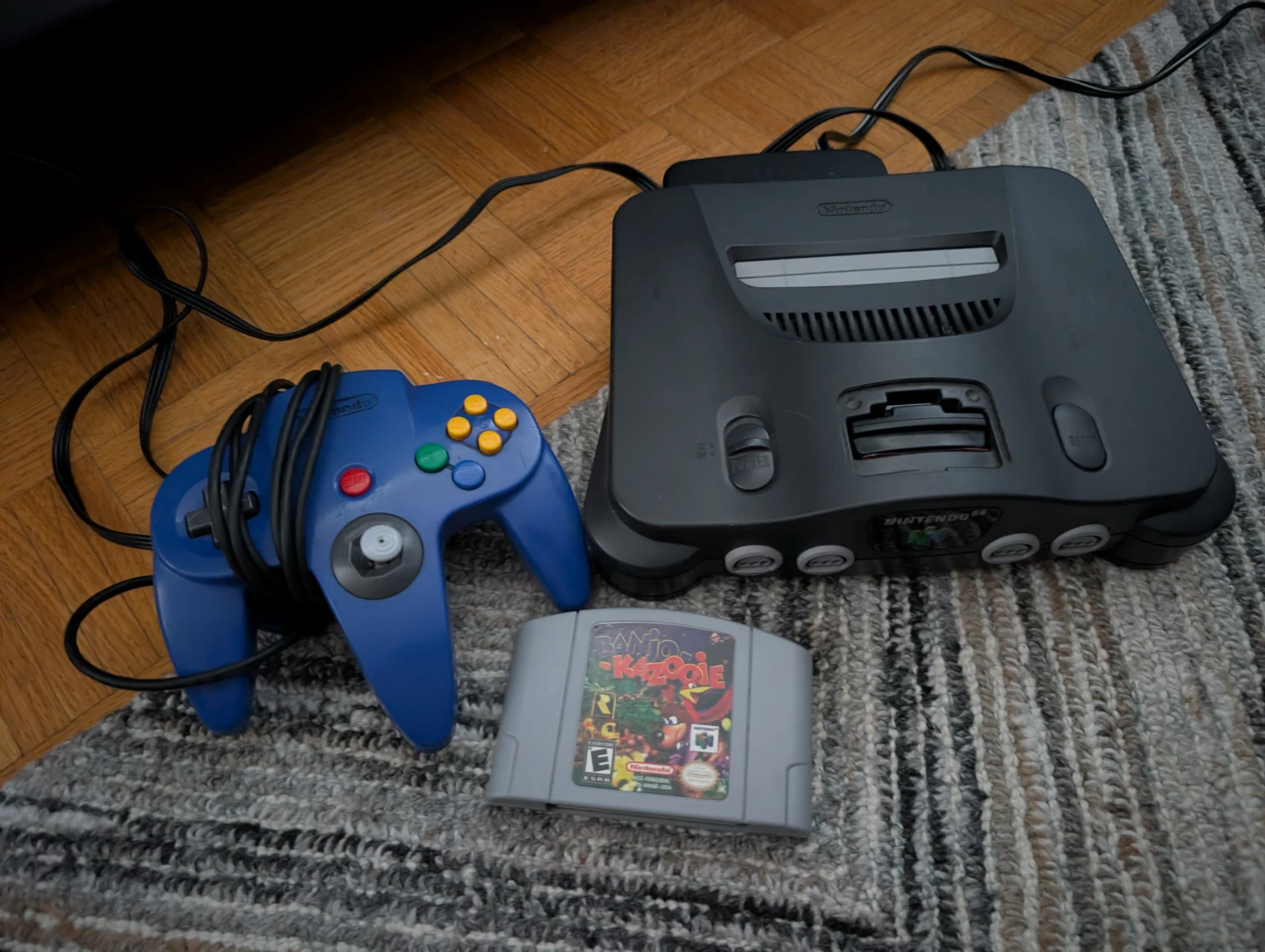 Nintendo 64 Console with Blue Controller and Free Game