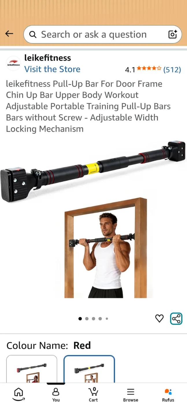LeikeFitness Pull-Up Bar for Door Frame
