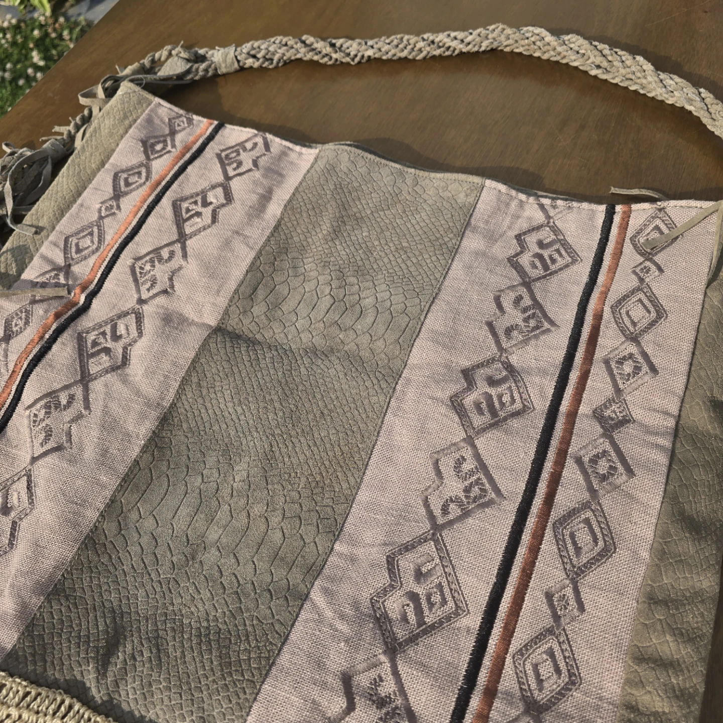 Free People Boho Woven Fringe Shoulder Bag Vintage Hippie Bag - photo 5