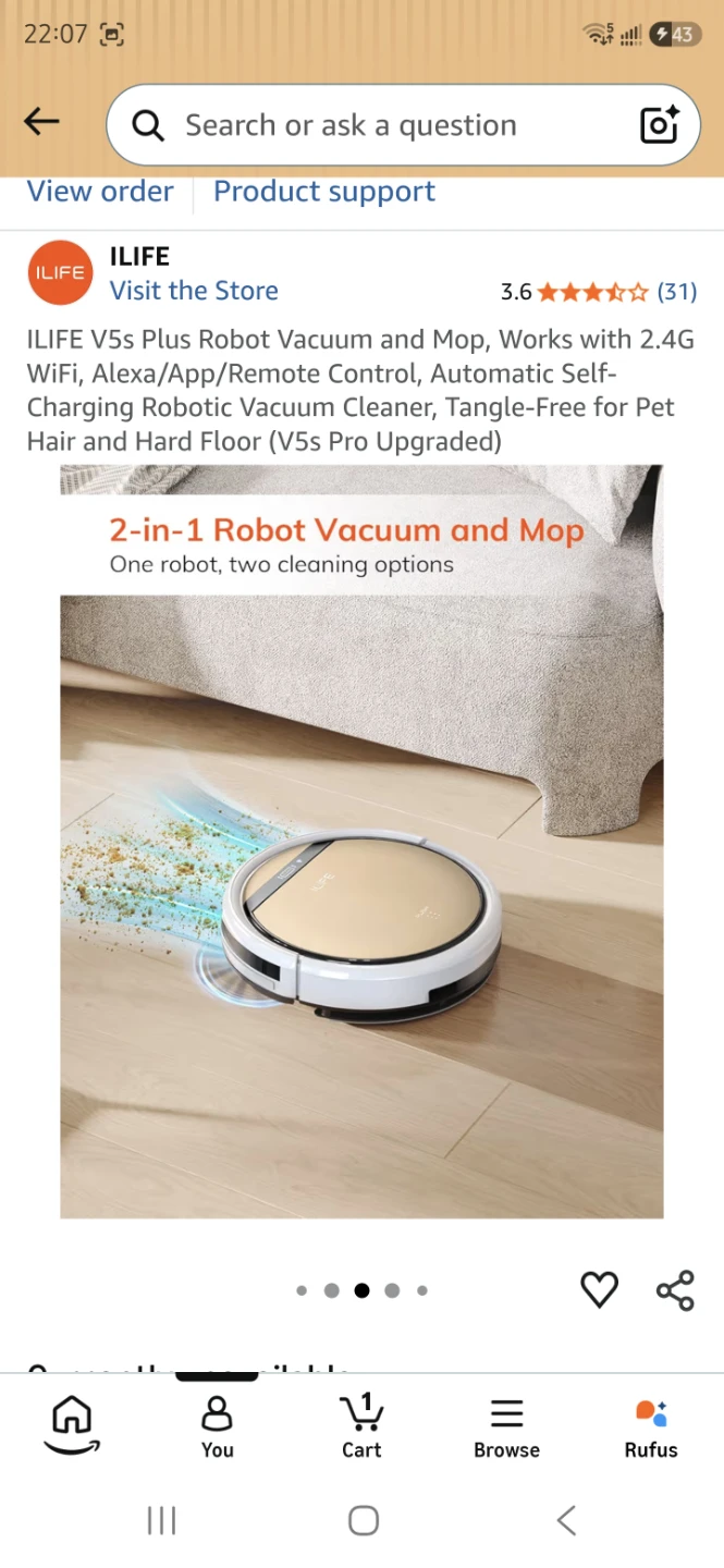 ILIFE V5s Plus Robot Vacuum and Mop - photo 2