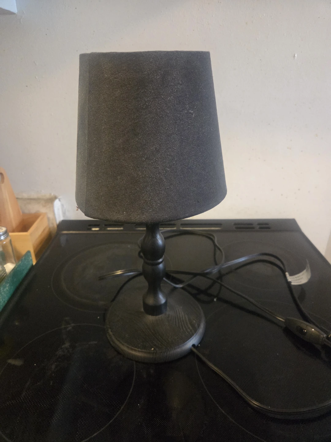 Dark Grey Fabric Table Lamp - photo 2