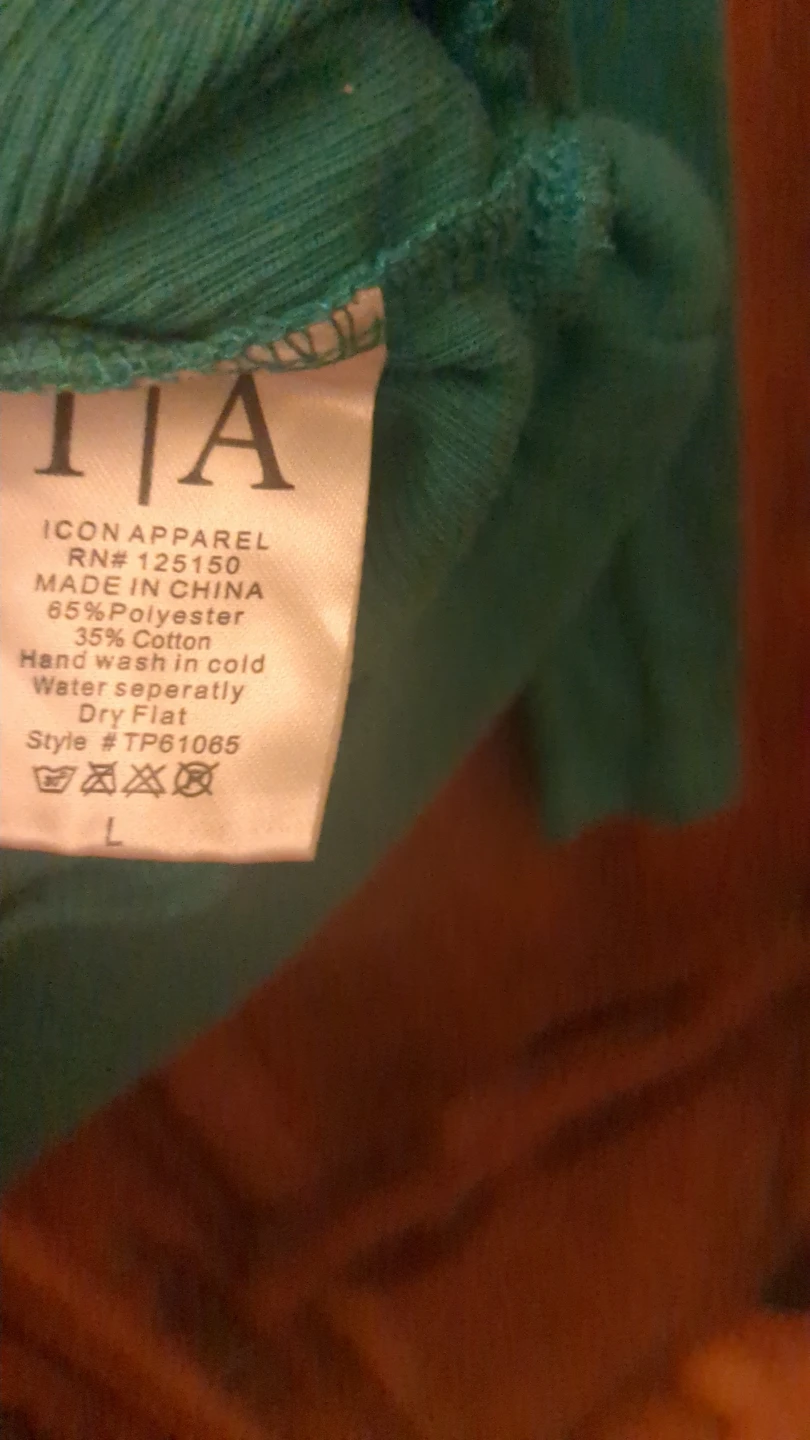 ICON APPAREL Teal Cutout Back Long Sleeve Top Size L - photo 5