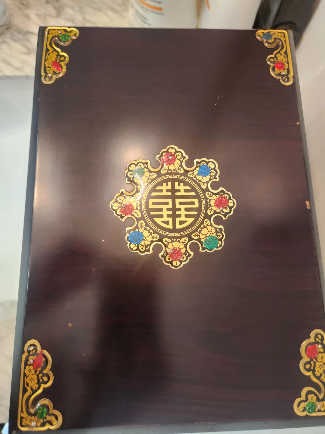 Korean Traditional Jewelry Box with Mirror Antique  Vanity Box - photo 3