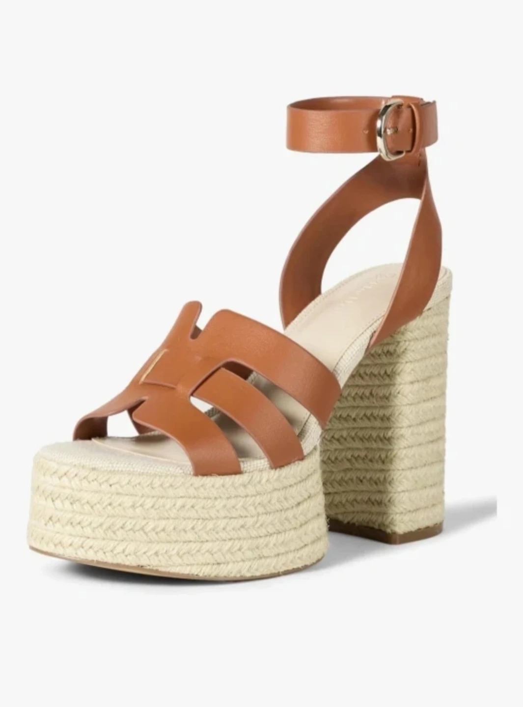 Women's Brown Platform Espadrille Heels ⚽