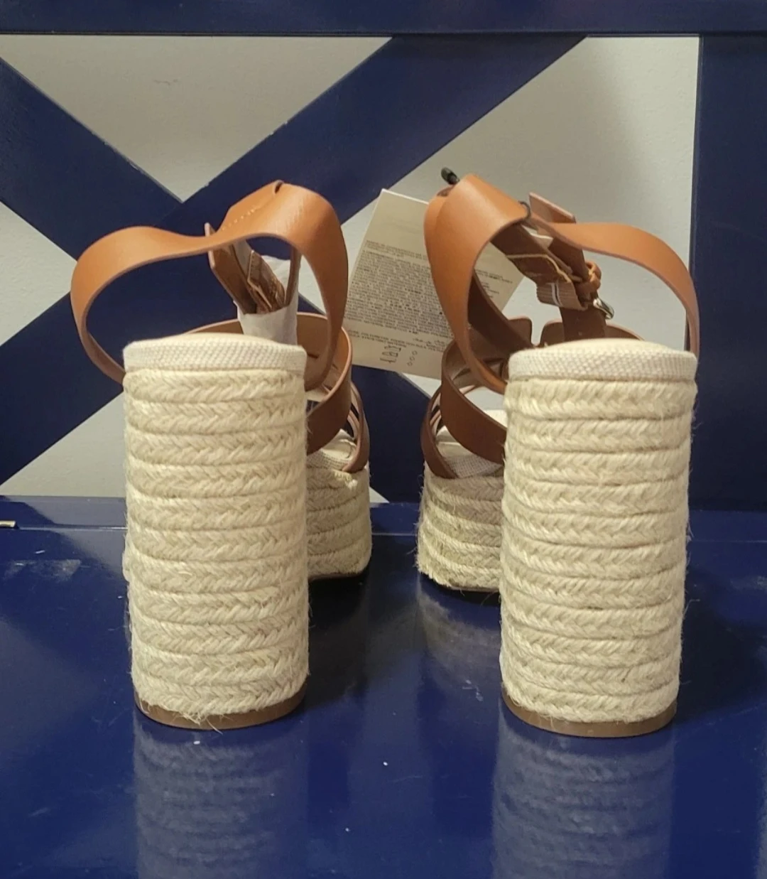 Women's Brown Platform Espadrille Heels ⚽ - photo 4