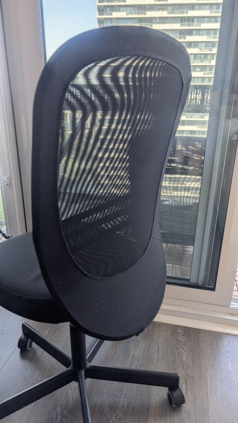 FLINTAN IKEA Black Mesh Office Chair with Removable Seat Cover - photo 3