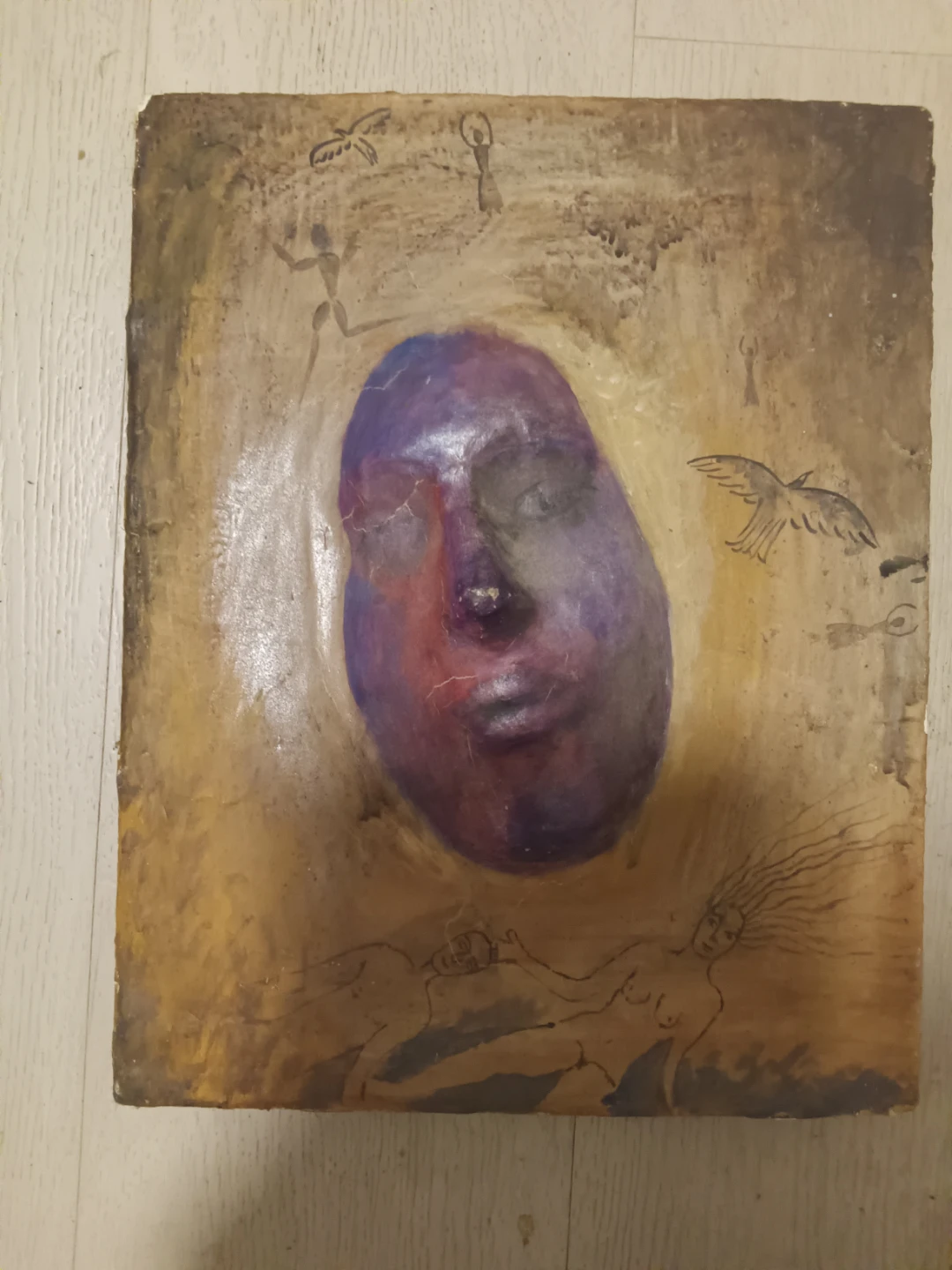 Unique Mixed Media Art Piece Lois Weinberger