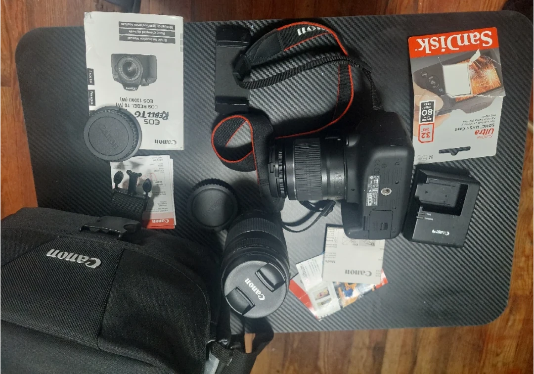 Canon EOS Rebel T3i DSLR Camera with Two Lenses & Accessories