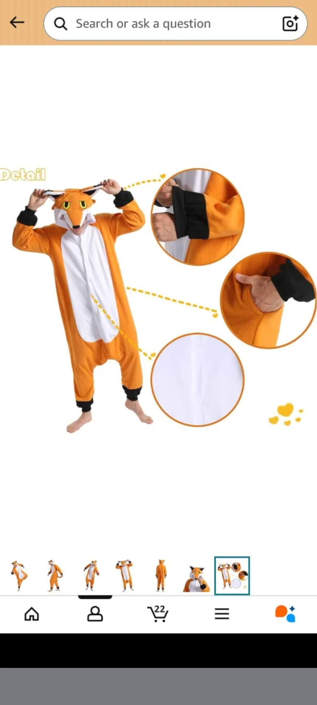 Two Orange Fox adult onesies. Matching outfits. Pijamas ⚽ - photo 2
