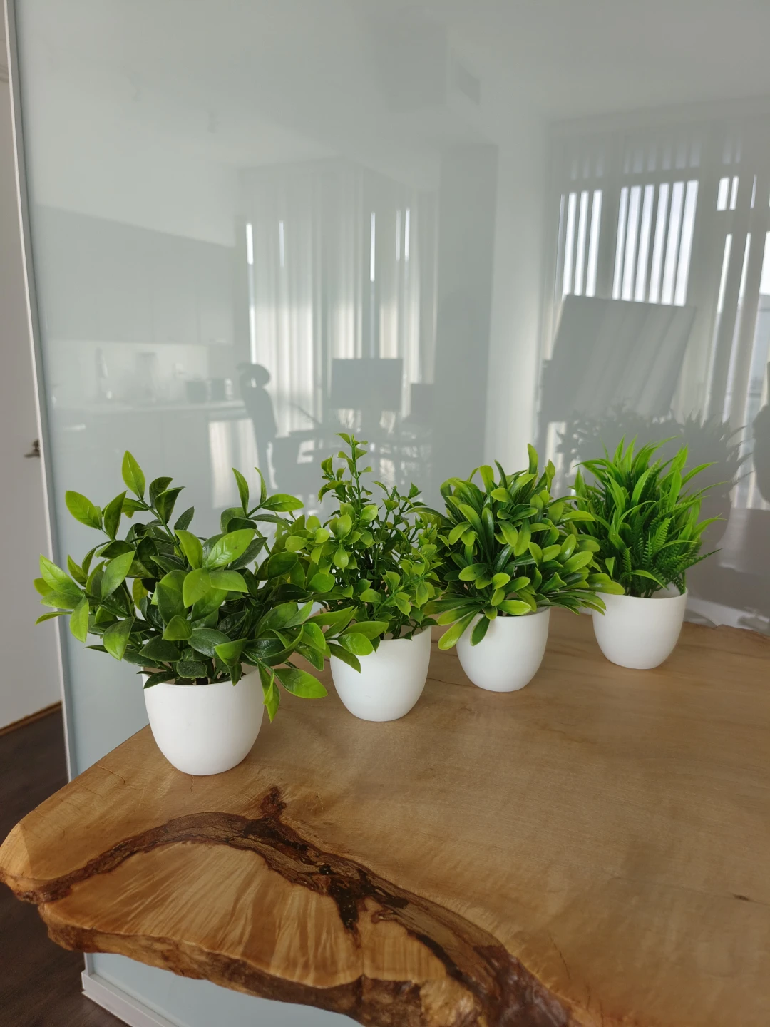 Set of 4 Artificial Potted Plants