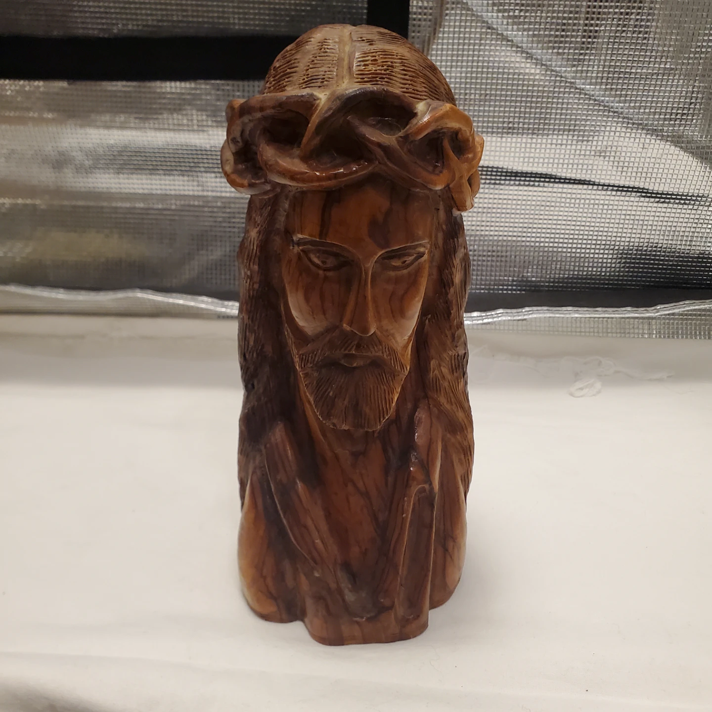 Wooden Carving of Jesus' Head