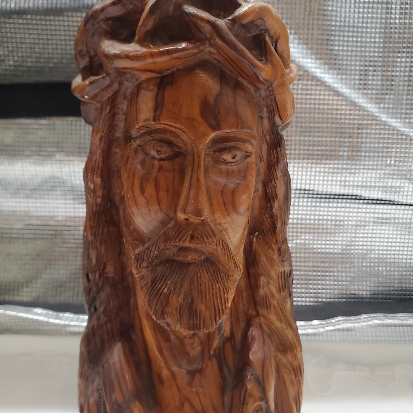 Wooden Carving of Jesus' Head - photo 5
