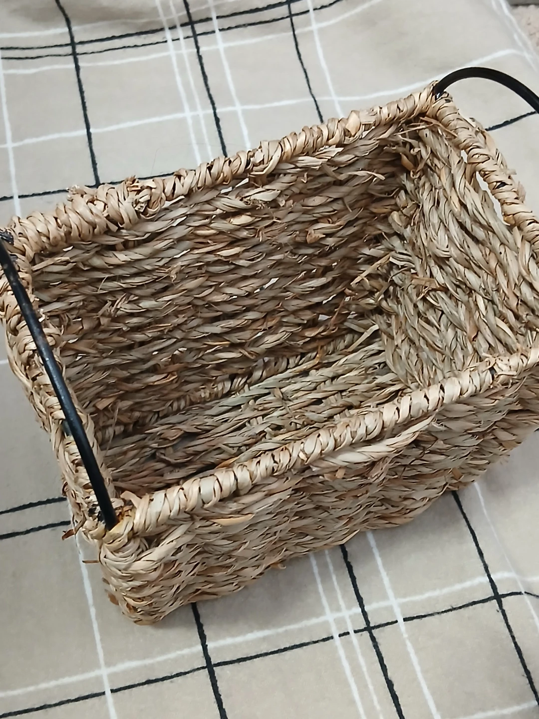 Small Woven Storage Basket with Handles
