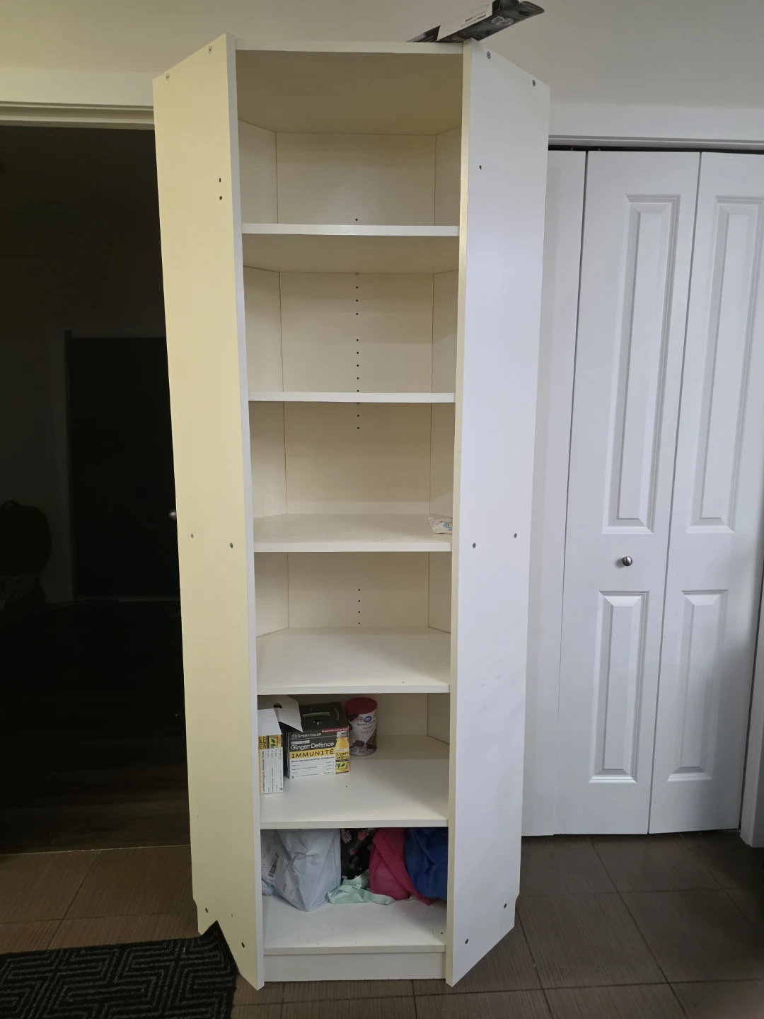White Corner Bookshelf