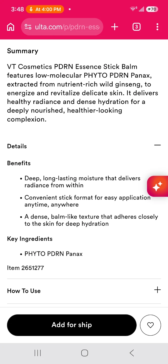 VT Cosmetics PDRN Essence Stick Balm ⚽️ - photo 3