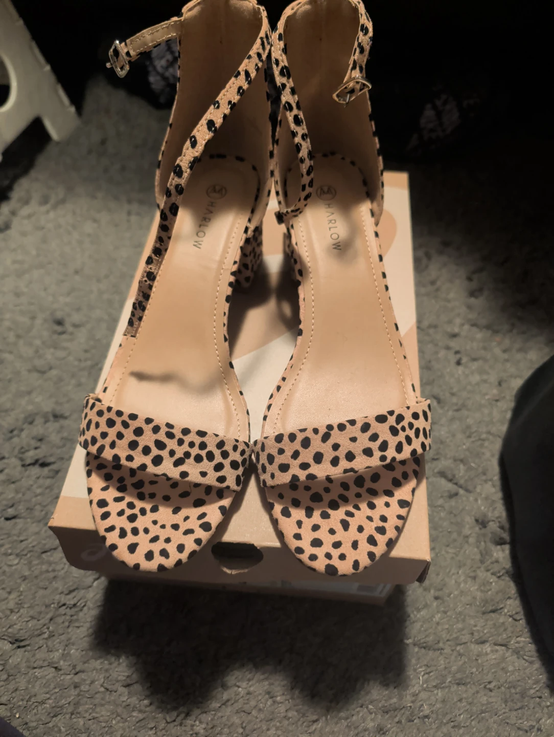 Harlow Women's Leopard Print Block Heel Sandals