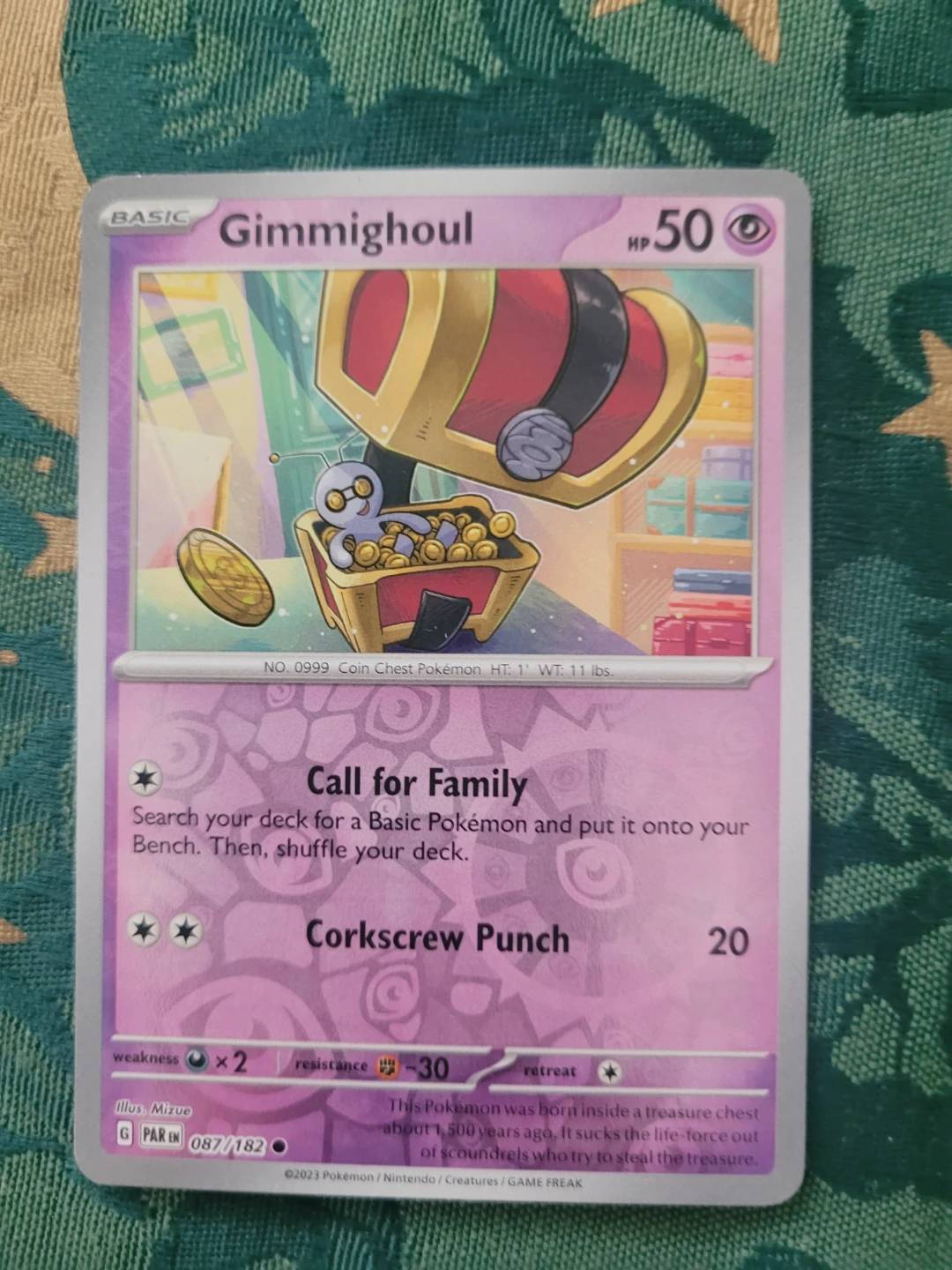 Pokemon Gimmighoul Reverse Holo Card ⚽️