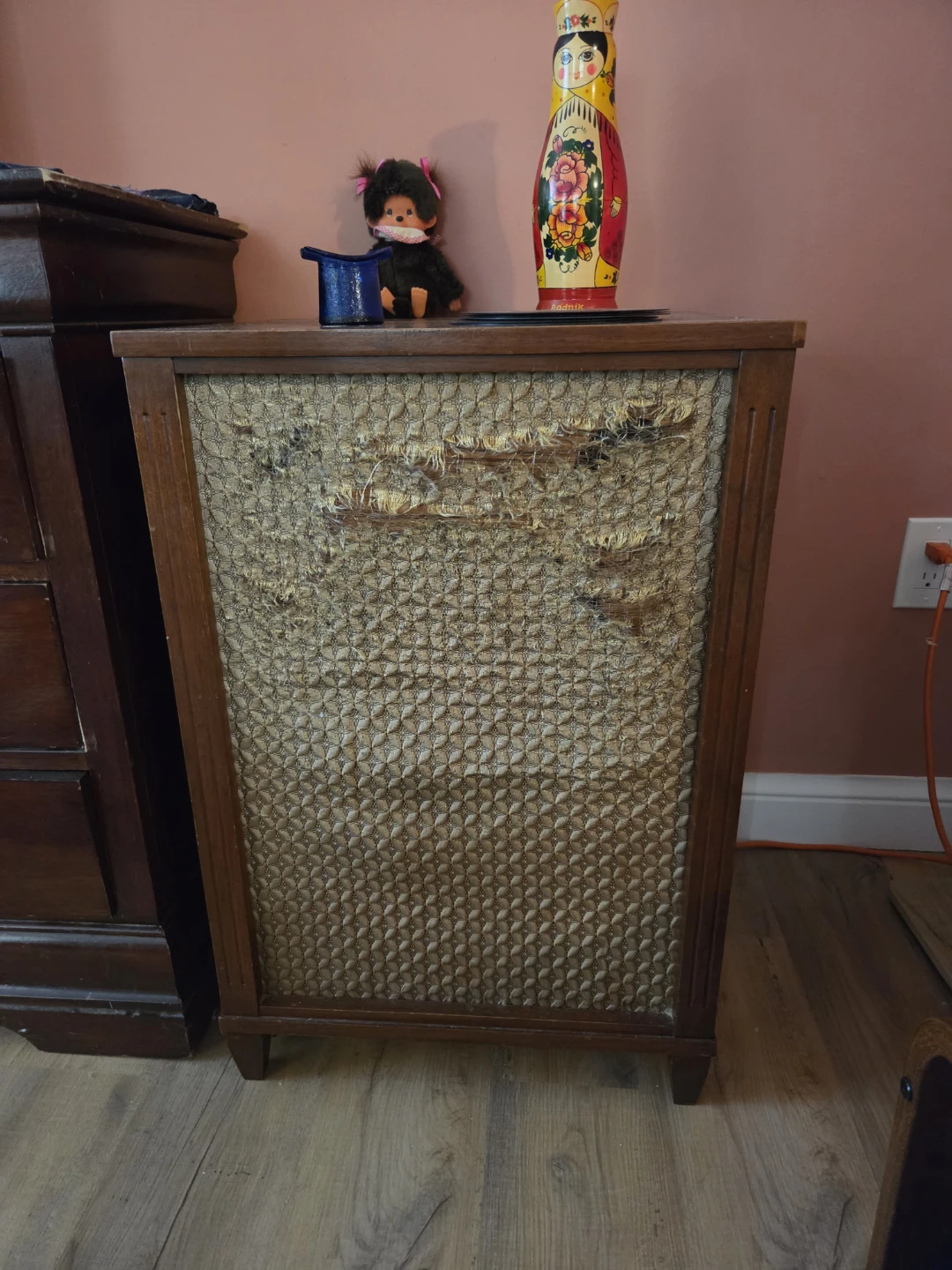 Vintage Wooden Speaker Cabinet