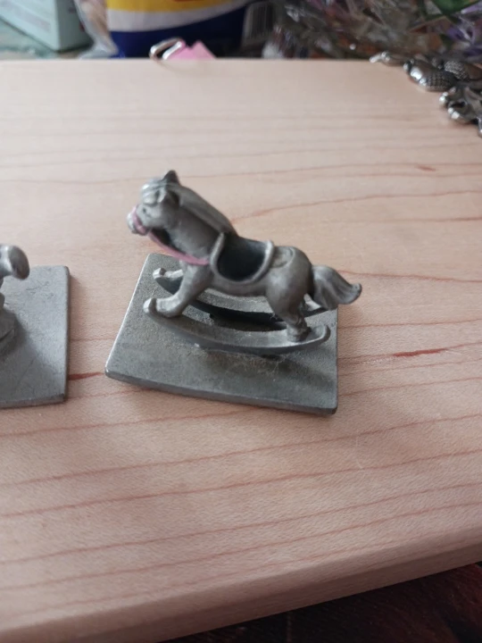 Pewter Figurines - Toy Soldier, Spring Toy, Rocking Horse - photo 3