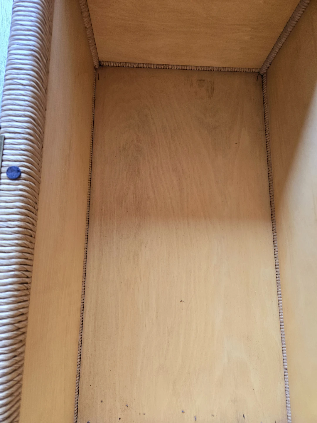 Woven Wicker Rattan Storage Trunk With Glass Top - photo 5