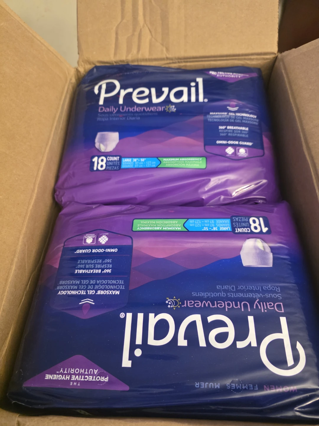 Prevail Daily Underwear, Size Large, 18 Count - photo 2