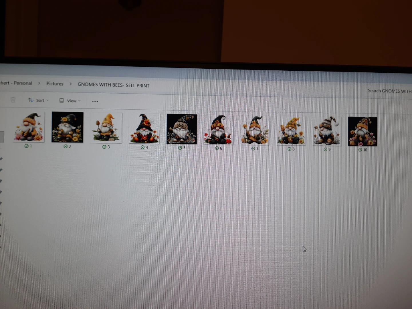 Gnome with Bees Digital Print Set