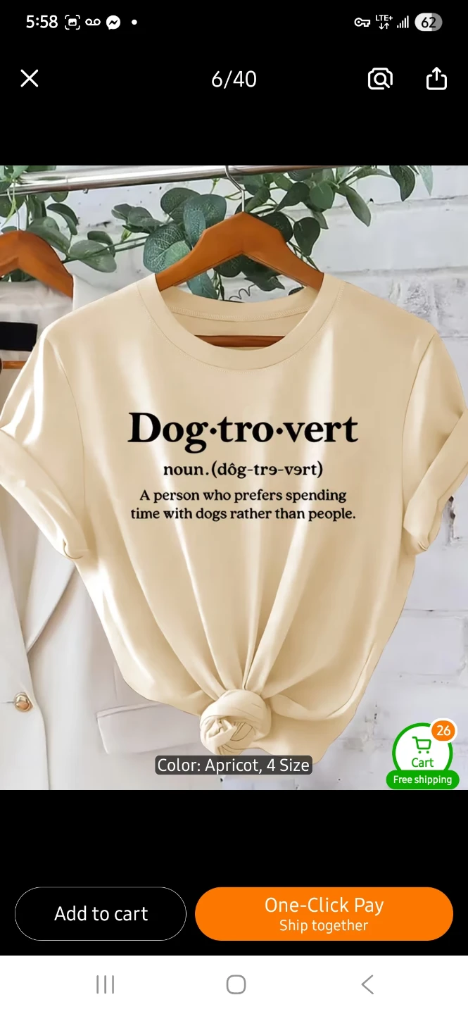 NEW Dog-tro-vert Definition T-Shirt 🐕 - photo 3