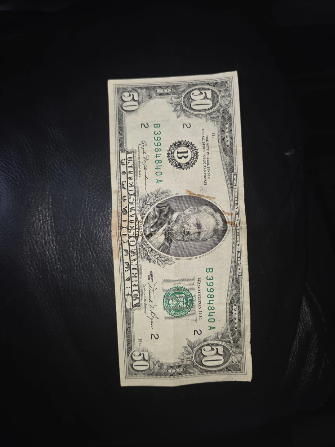 $50 bill (Fifty Dollars)1981