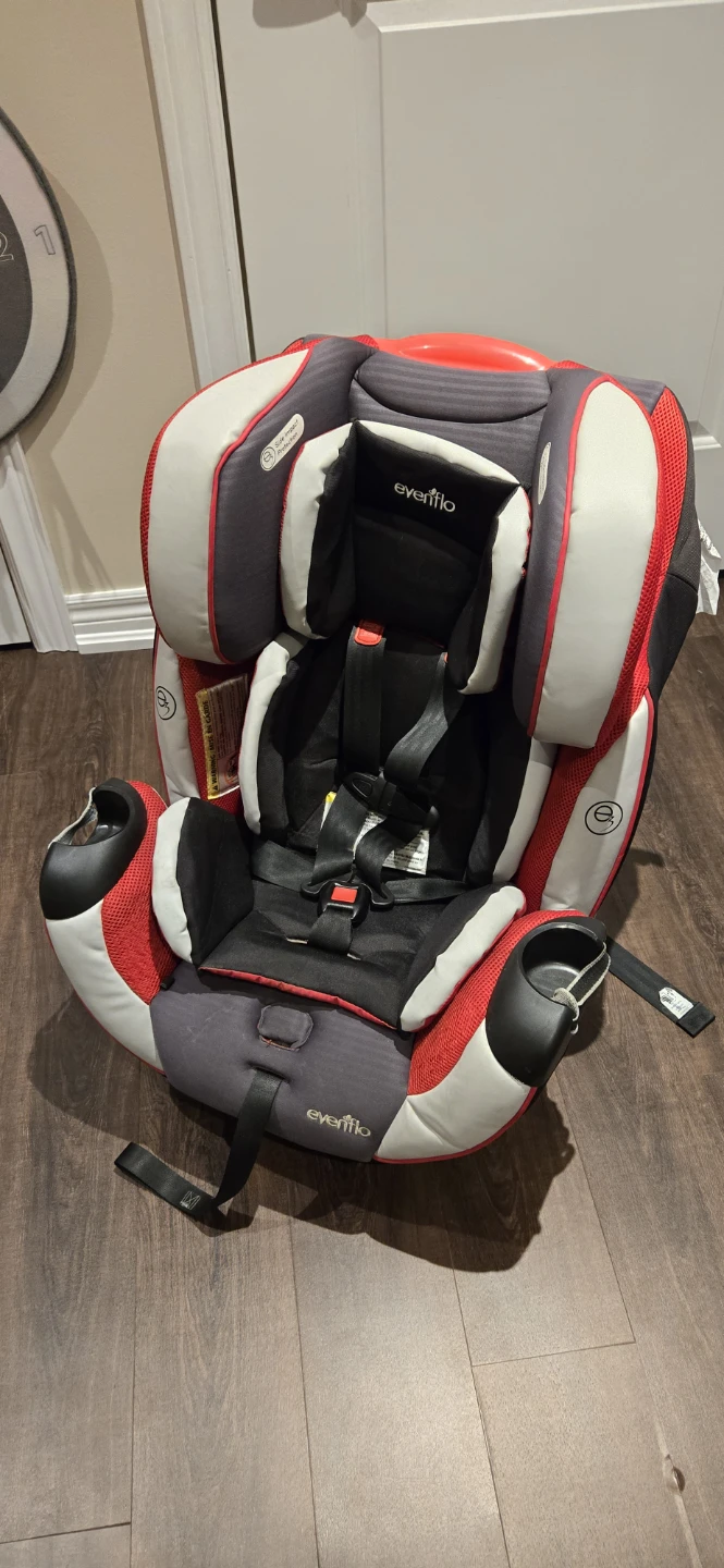 Evenflo Car Seat - Red/Grey