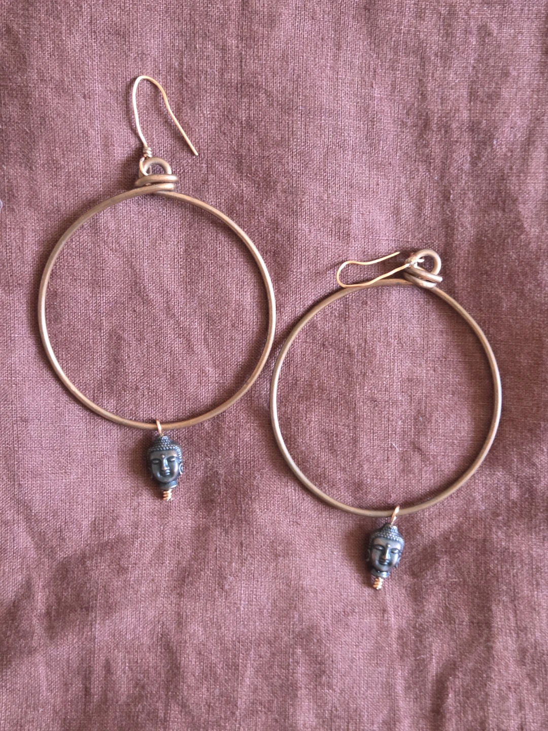 Buddha Head Hoop Earrings