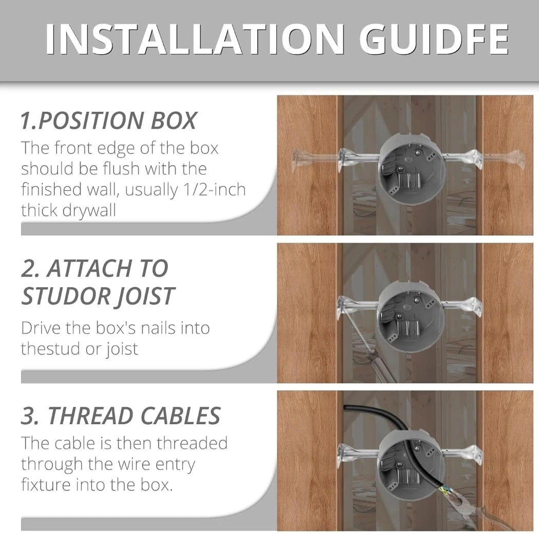 20 Cubic-inch 1 Gang Electrical Ceiling Box (6 Pack) - photo 3