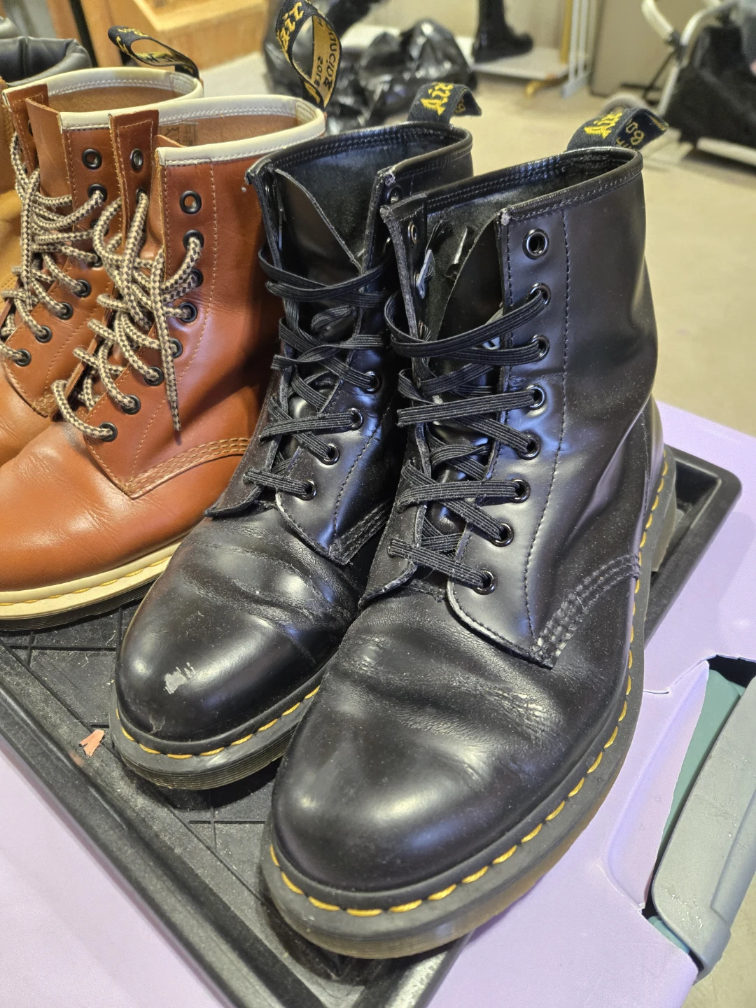 Dr. Martens Black Leather Boots 10 US - photo 3