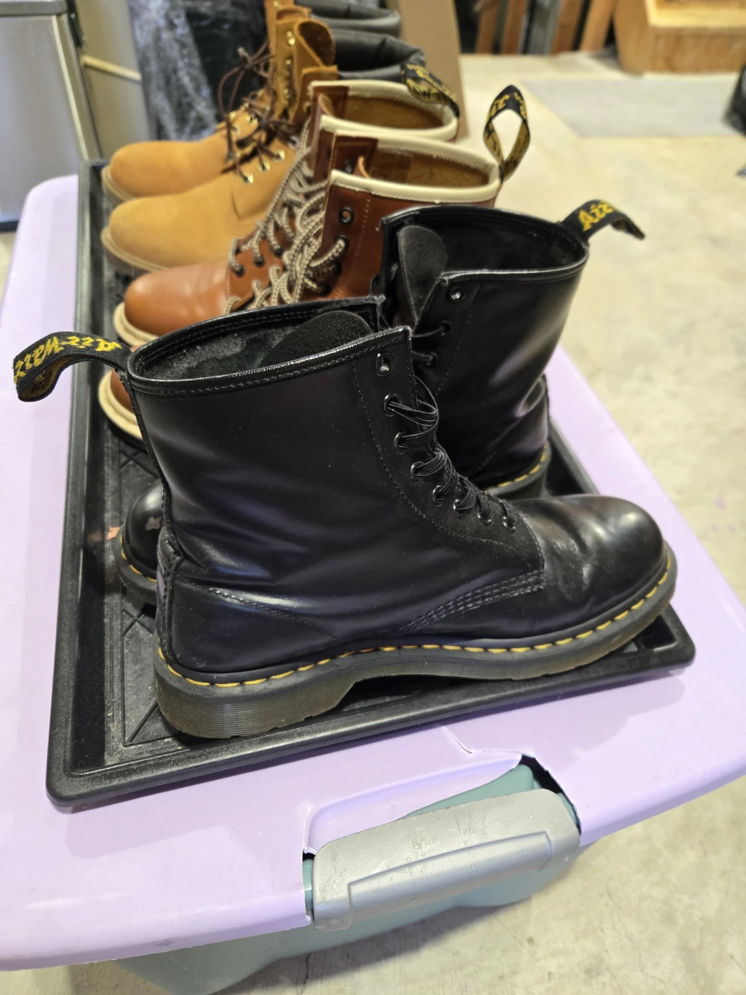 Dr. Martens Black Leather Boots 10 US - photo 4